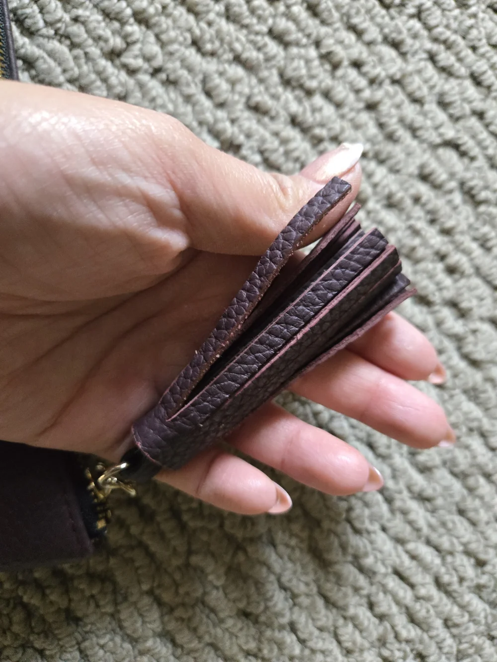 kate spade Plum Embellished Leather Pouch